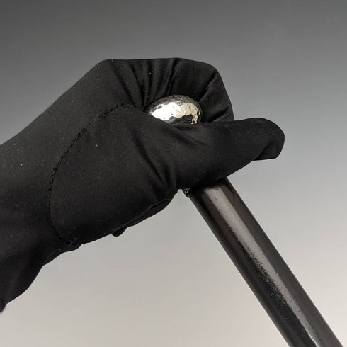 1920年頃 英国アンティーク 紳士用ステッキ 杖 純銀製 丸ハンドル 87cm